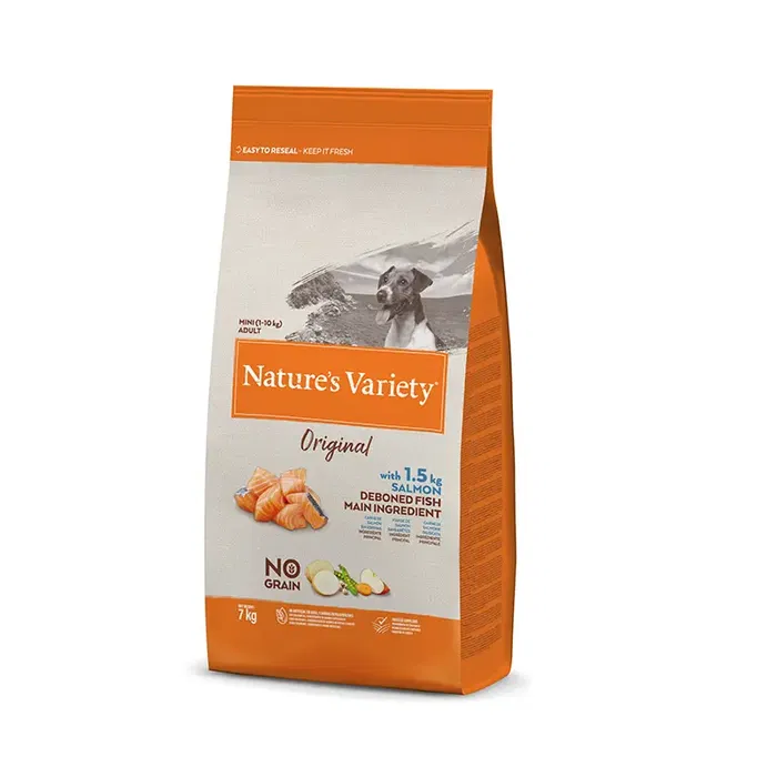 Nature's Variety Pienso Perro Adult Mini Salmón Sin Cereales 7 kg Nature's Variety Pienso Perro Adult Mini Salmón Sin Cereales 7 kg
