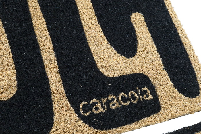 DKD Home Decor Felpudo Fibra de Coco y Goma Marron Negro 40 x 1.5 x 60 cm (2 Unidades)