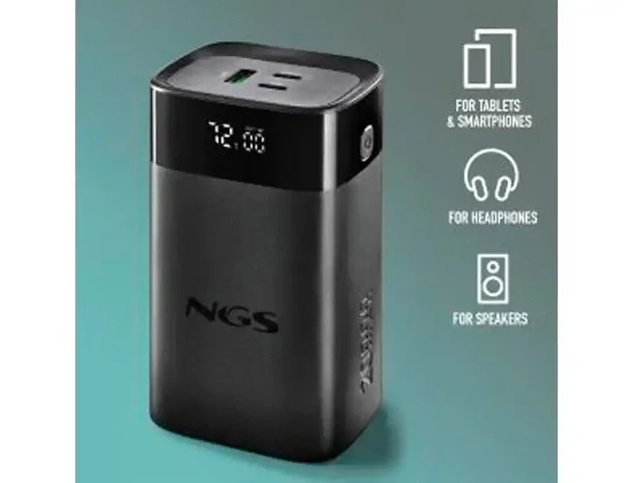 NGS Powerbank Twix 20 20000mAh 65W Carga Rápida USB-C 20W / USB-A QC 22,5W Negro