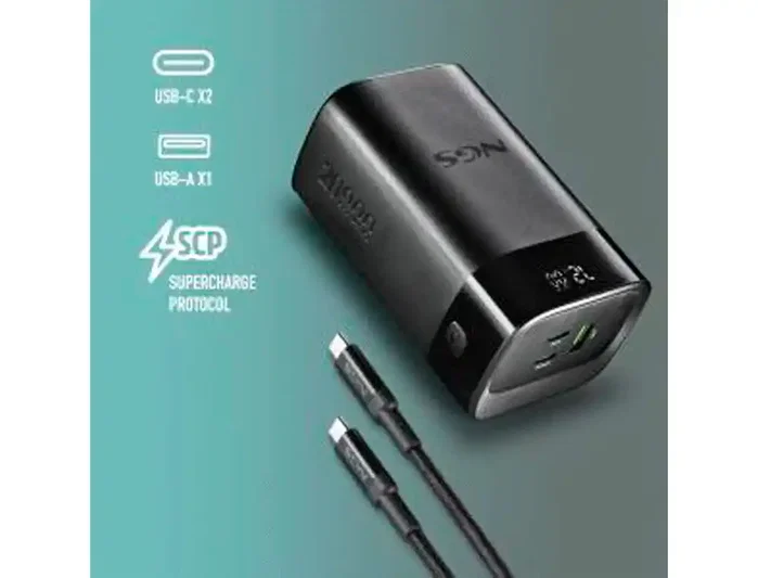 NGS Powerbank Twix 20 20000mAh 65W Carga Rápida USB-C 20W / USB-A QC 22,5W Negro