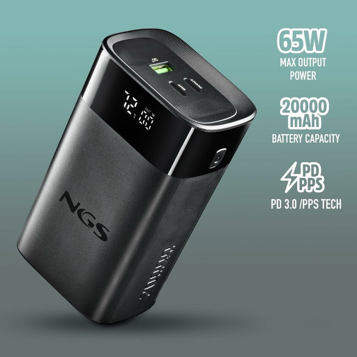 NGS TWIX 20 Powerbank 20000mAh 65W Negro NGS TWIX 20 Powerbank 20000mAh 65W Negro