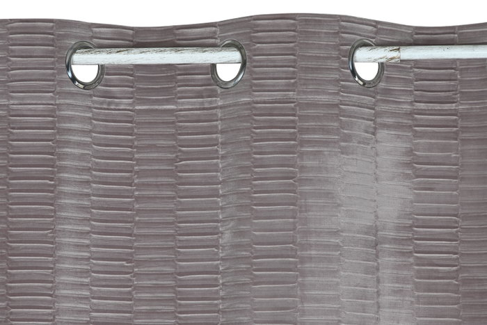 DKD Home Decor Cortina de Poliéster Rosa Palo 140x260 con 8 Anillas
