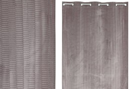 DKD Home Decor Cortina de Poliéster Rosa Palo 140x260 con 8 Anillas