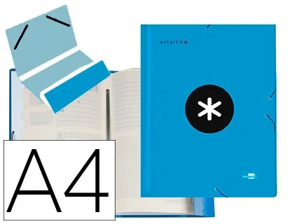 Antartik Carpeta clasificadora A4 de 12 departamentos azul Antartik Carpeta clasificadora A4 de 12 departamentos azul