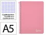 Liderpapel Cuaderno Espiral Witty A5 Tapa Dura Rosa 80 Hojas 90g Cuadro 4mm