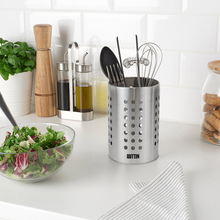 Quttin Set de 12 Botes para Utensilios Inox 10x16.5 cm Quttin Set de 12 Botes para Utensilios Inox 10x16.5 cm