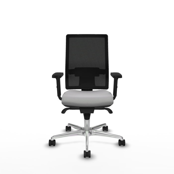 PIQUERAS Y CRESPO Silla de oficina Horna con mecanismo Sincro, Gris claro y Negro PIQUERAS Y CRESPO Silla de oficina Horna con mecanismo Sincro, Gris claro y Negro