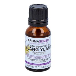 AROMASENSIA Aceite Esencial Ylang-Ylang 15ml - Relajante, Calmante, Cuidado Piel Seca y Pelo Dañado