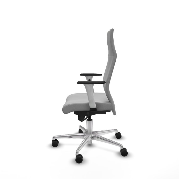 PIQUERAS Y CRESPO Sillón Albacete Gris Claro con Mecanismo Sincro y Base de Aluminio