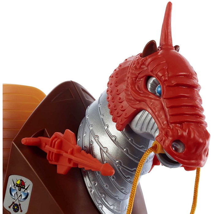 Mattel Masters Of The Universe Origins Figura Stridor Caballo de Guerra Cyborg con Efectos de Disparo para He-Man