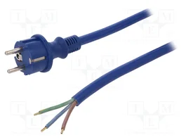 PLASTROL Cable de Alimentación H07RN-F 3x2,5mm² con Enchufe CEE 7/7, 4m