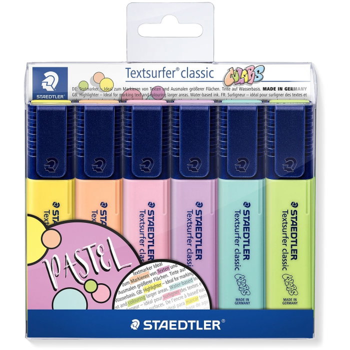 Staedtler Textsurfer Classic Pastel & Vintage, 6 unidades surtidas