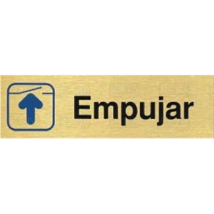 Duver Placa Aluminio Oro 150X45 "Empujar" Duver Placa Aluminio Oro 150X45 "Empujar"