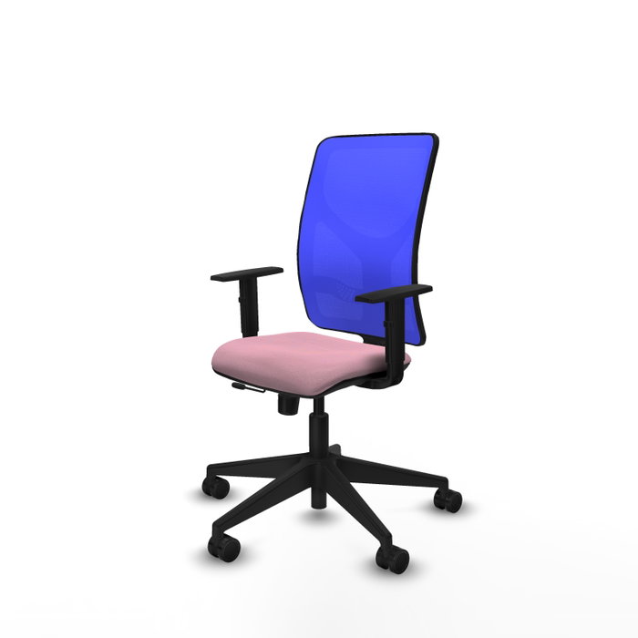 PIQUERAS Y CRESPO Silla de oficina Motilla Sincro/Traslack Rosa y Azul