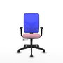 PIQUERAS Y CRESPO Silla de oficina Motilla Sincro/Traslack Rosa y Azul