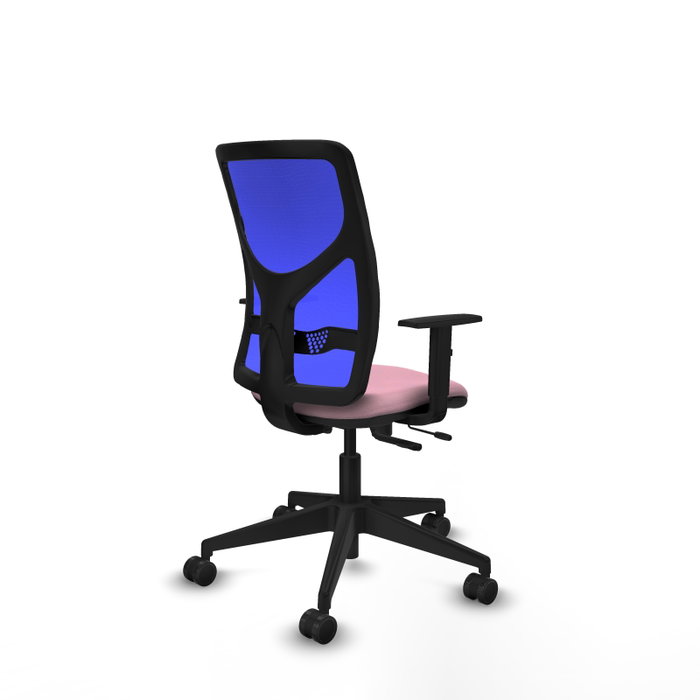 PIQUERAS Y CRESPO Silla de oficina Motilla Sincro/Traslack Rosa y Azul