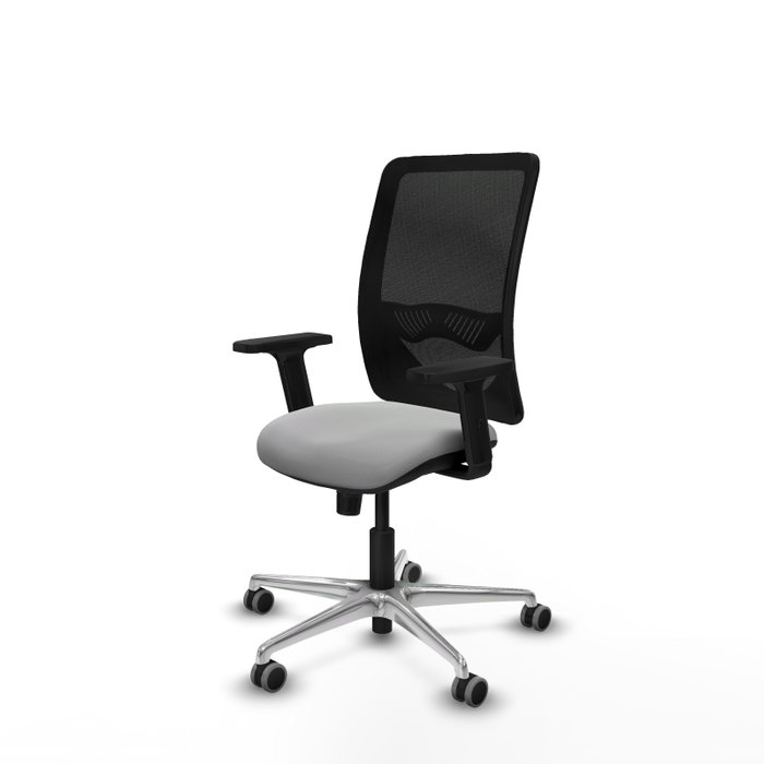 PIQUERAS Y CRESPO Silla de oficina Zulema con Mecanismo Sincro Gris claro y Negro PIQUERAS Y CRESPO Silla de oficina Zulema con Mecanismo Sincro Gris claro y Negro