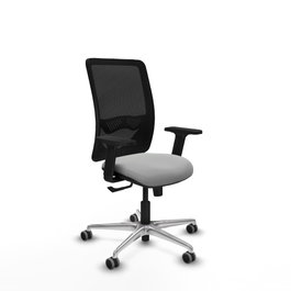 PIQUERAS Y CRESPO Silla de oficina Zulema con Mecanismo Sincro Gris claro y Negro