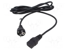 POS Cable de alimentación H05VV-F 3x1,5mm2 CEE 7/7 a IEC C19 hembra 3m
