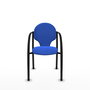 PIQUERAS Y CRESPO Silla Hellín Azul con Brazos Fijos