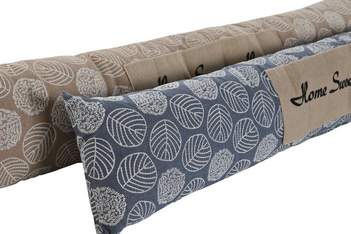 DKD Home Decor Burlete Beige Azul Poliéster 83 x 15 x 7 cm (2 Unidades)