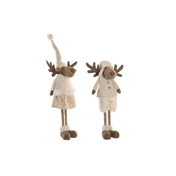 DKD Home Decor Figura Reno Extensible de Poliéster, Set de 2 unidades