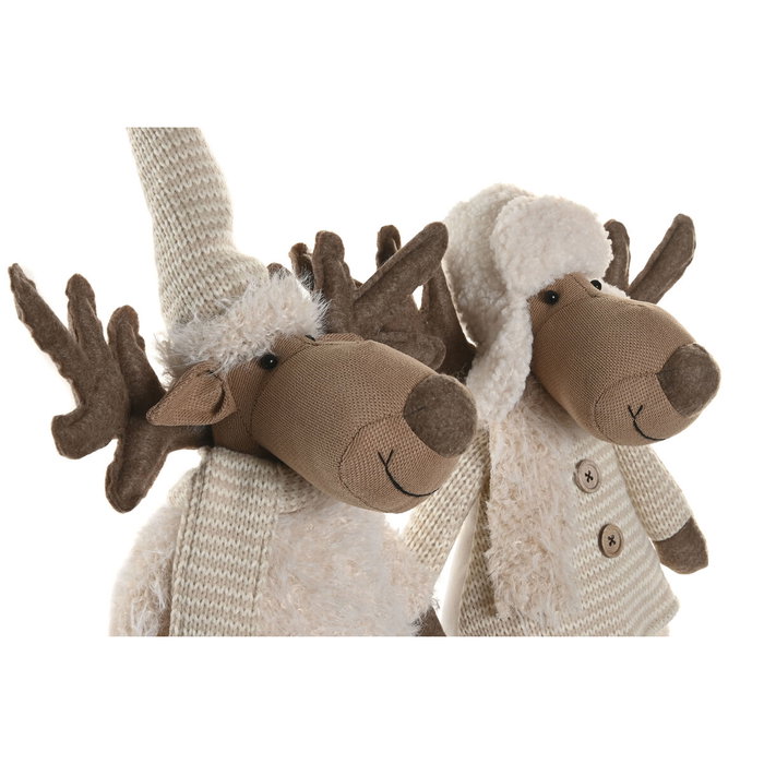 DKD Home Decor Figura Reno Extensible de Poliéster, Set de 2 unidades