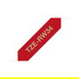 Brother TZe-RW34 Cinta para Etiquetadora P-touch Textil, Oro sobre Rojo, 12 mm x 4 m, Térmica