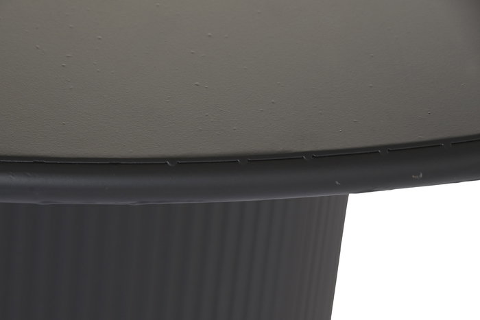 DKD Home Decor Mesa Redonda Comedor Negro 130 x 75 x 130 cm Metal