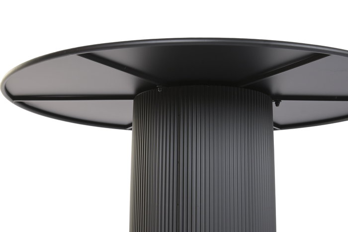 DKD Home Decor Mesa Redonda Comedor Negro 130 x 75 x 130 cm Metal