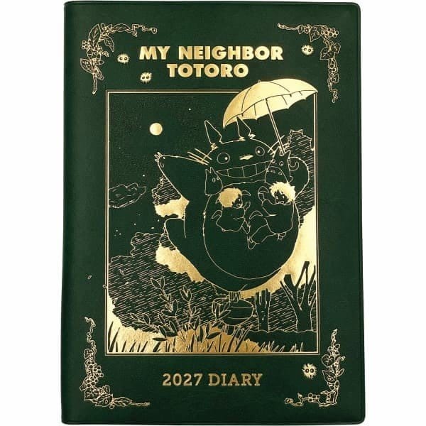 Ensky Agenda Mi vecino Totoro Diario Totoro spinning top verde con lámina de oro Ensky Agenda Mi vecino Totoro Diario Totoro spinning top verde con lámina de oro
