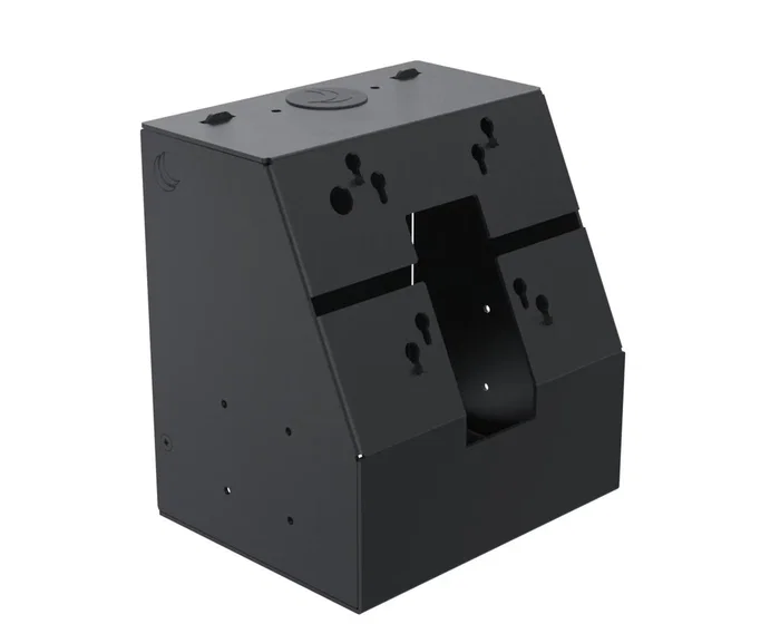 Ergonomic Solutions SpacePole Kiosk SPK110-02 - Módulo Central para Terminal Punto de Venta, Negro, Metal, Compatible 75x75mm a 100x100mm