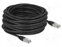 DeLOCK Cable de red Cat.6A S/FTP PE Outdoor 15 m Negro