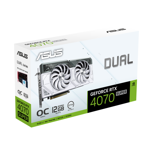 ASUS Dual -RTX4070S-O12G-WHITE NVIDIA GeForce RTX 4070 SUPER 12 GB GDDR6X