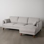 Sofá Chaise Longue Gris Tejido-Madera 240 X 155 X 86 cm