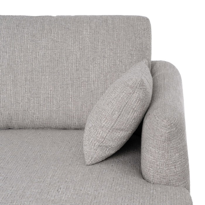 Sofá Chaise Longue Gris Tejido-Madera 240 X 155 X 86 cm