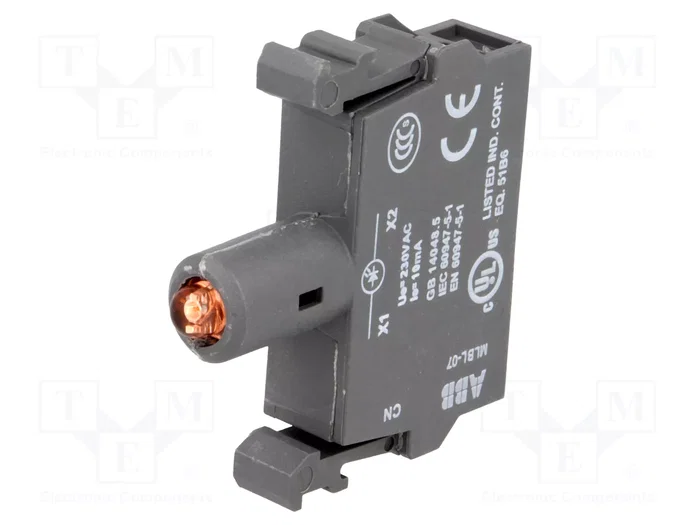 ABB Elemento iluminador LED rojo 22mm 230VAC ABB Elemento iluminador LED rojo 22mm 230VAC