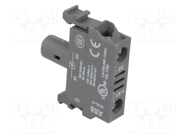 ABB Elemento iluminador LED rojo 22mm 230VAC ABB Elemento iluminador LED rojo 22mm 230VAC