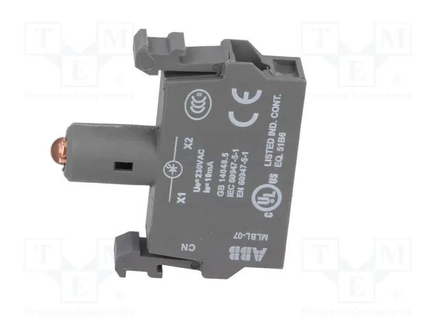 ABB Elemento iluminador LED rojo 22mm 230VAC ABB Elemento iluminador LED rojo 22mm 230VAC