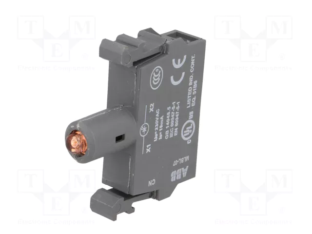 ABB Elemento iluminador LED rojo 22mm 230VAC ABB Elemento iluminador LED rojo 22mm 230VAC