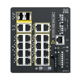 Cisco Catalyst IE3100 Switch Industrial Gestionado L2/L3 - 18 Puertos Gigabit Ethernet, 2 Slots SFP, Montaje en Rack o Carril DIN, Fuente de Alimentación CC Incluida