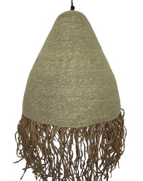 DKD Home Decor Lámpara de Techo Yute y Hierro Natural 44x44x67 cm
