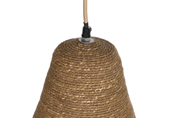 DKD Home Decor Lámpara de Techo Yute y Hierro Natural 44x44x67 cm