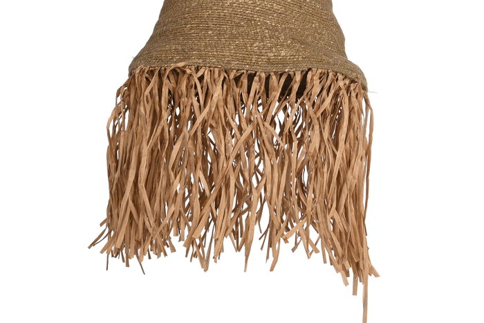 DKD Home Decor Lámpara de Techo Yute y Hierro Natural 44x44x67 cm