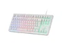 Mars Gaming MK023ES Teclado Gaming Tenkeyless (TKL) Mecánico Híbrido H-Mech Red en Español con Iluminación FRGB, Anti-Ghosting, Blanco, Compatible con PC, PS4, PS5, Xbox, Switch