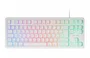 Mars Gaming MK023ES Teclado Gaming Tenkeyless (TKL) Mecánico Híbrido H-Mech Red en Español con Iluminación FRGB, Anti-Ghosting, Blanco, Compatible con PC, PS4, PS5, Xbox, Switch