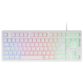 Mars Gaming Teclado MK023 TKL FRGB Blanco H-Mech Membrana, Anti-Ghosting, Compatible con Windows, Consolas - MK023WES