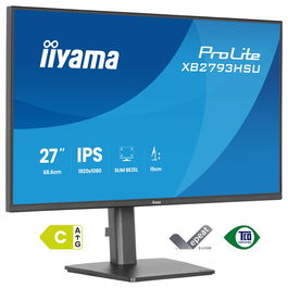 iiyama ProLite XB2793HSU-B1 Monitor 27" Full HD (1920x1080) IPS 120Hz 1ms AMD FreeSync Altavoces HDMI DisplayPort USB Negro