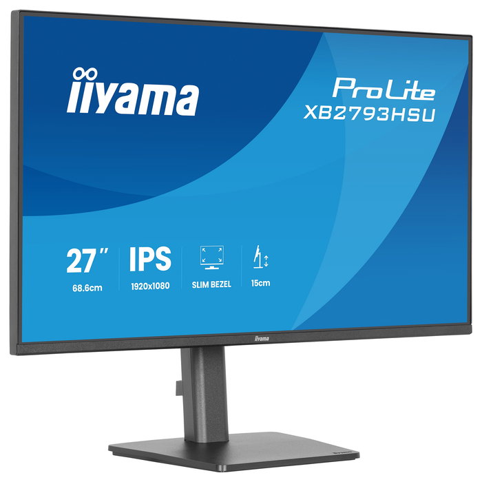 iiyama ProLite XB2793HSU-B1 Monitor 27" Full HD (1920x1080) IPS 120Hz 1ms AMD FreeSync Altavoces HDMI DisplayPort USB Negro