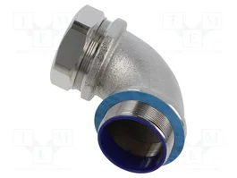 HELLERMANNTYTON Conector angular 90° HelaGuard LTS-EI latón níquel